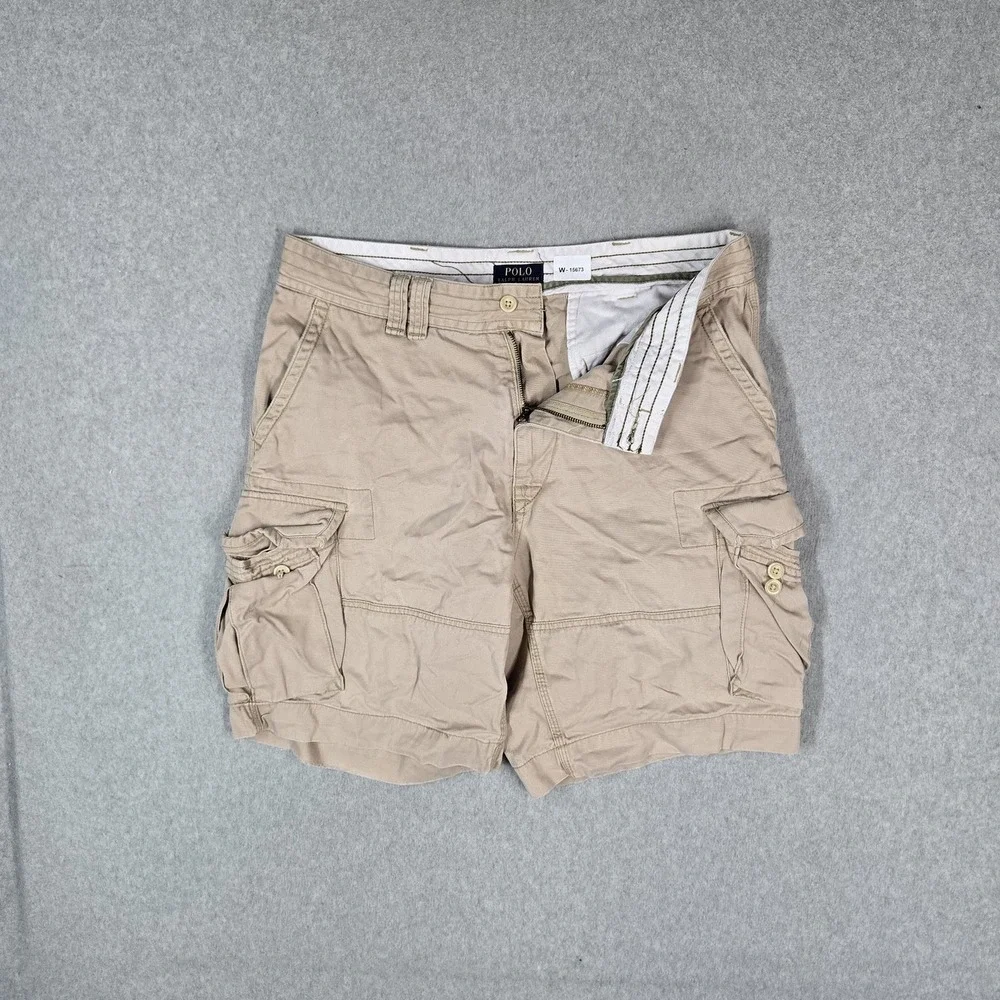 Polo Ralph Lauren Men Shorts 36 Beige Cargo Twill Utility 9